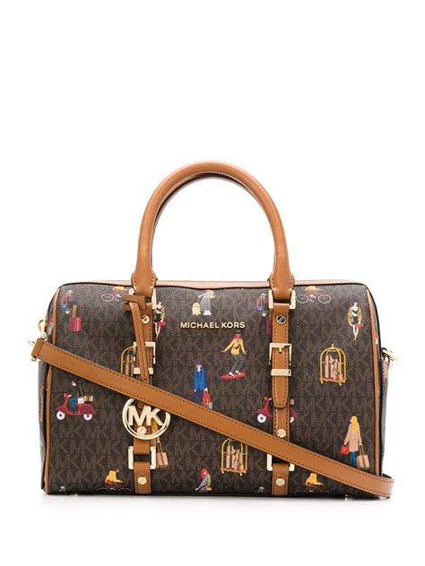 michael kors bedford travel satchel|Michael Kors Bedford Travel Extra Large Duffle Bag Brown/Acorn .